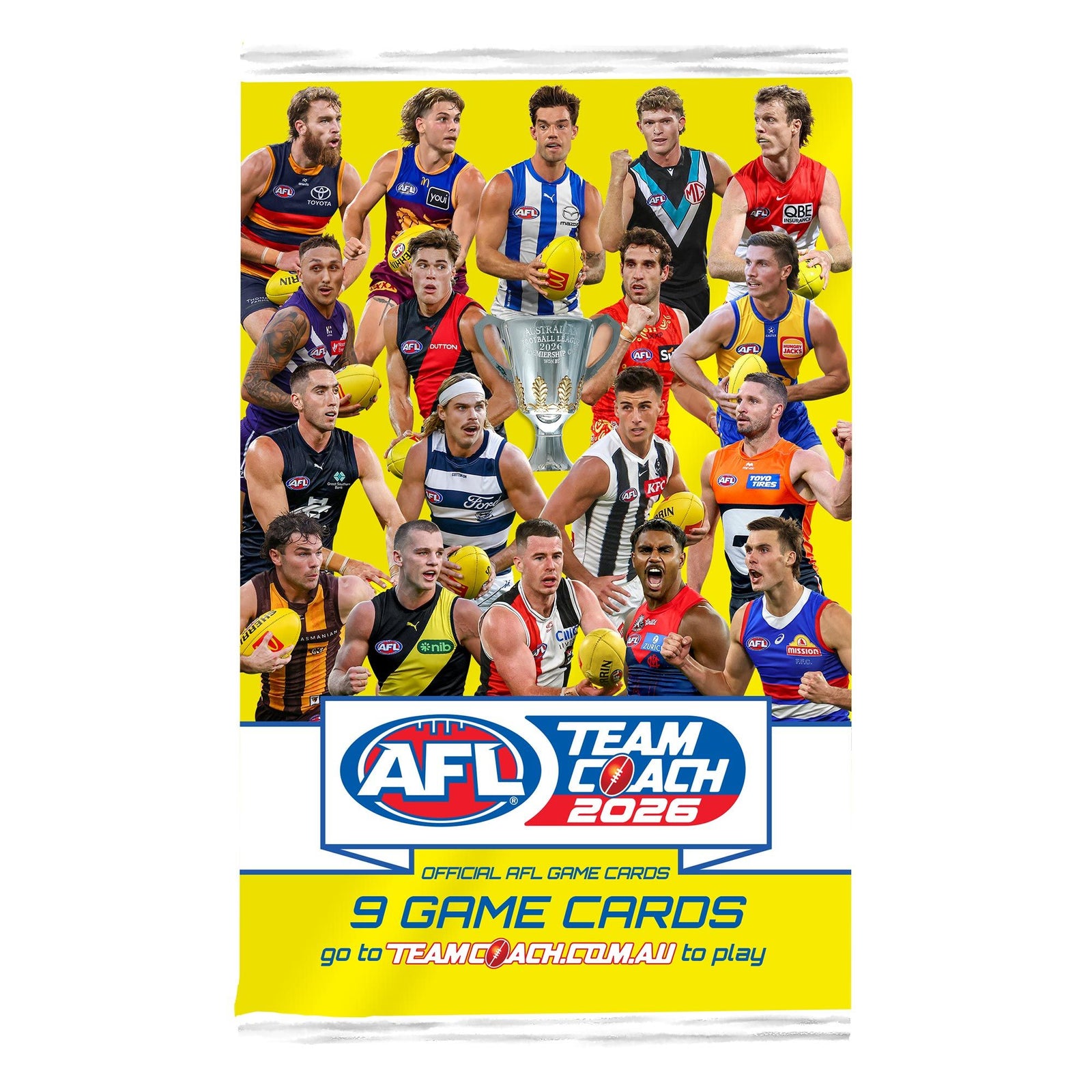 AFL Team Coach Footy Cards 2026 9 Card Booster Pack