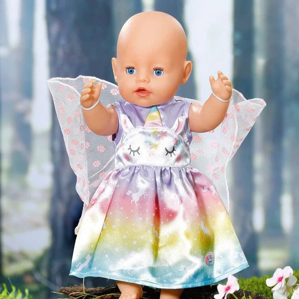 Baby Born Unicorn Rainbow Gradient Butterfly Outfit 43cm
