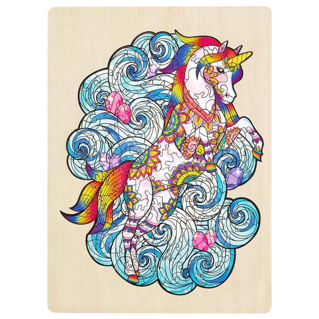 Puzzle Master Wooden Jigsaw 129pc Unicorn