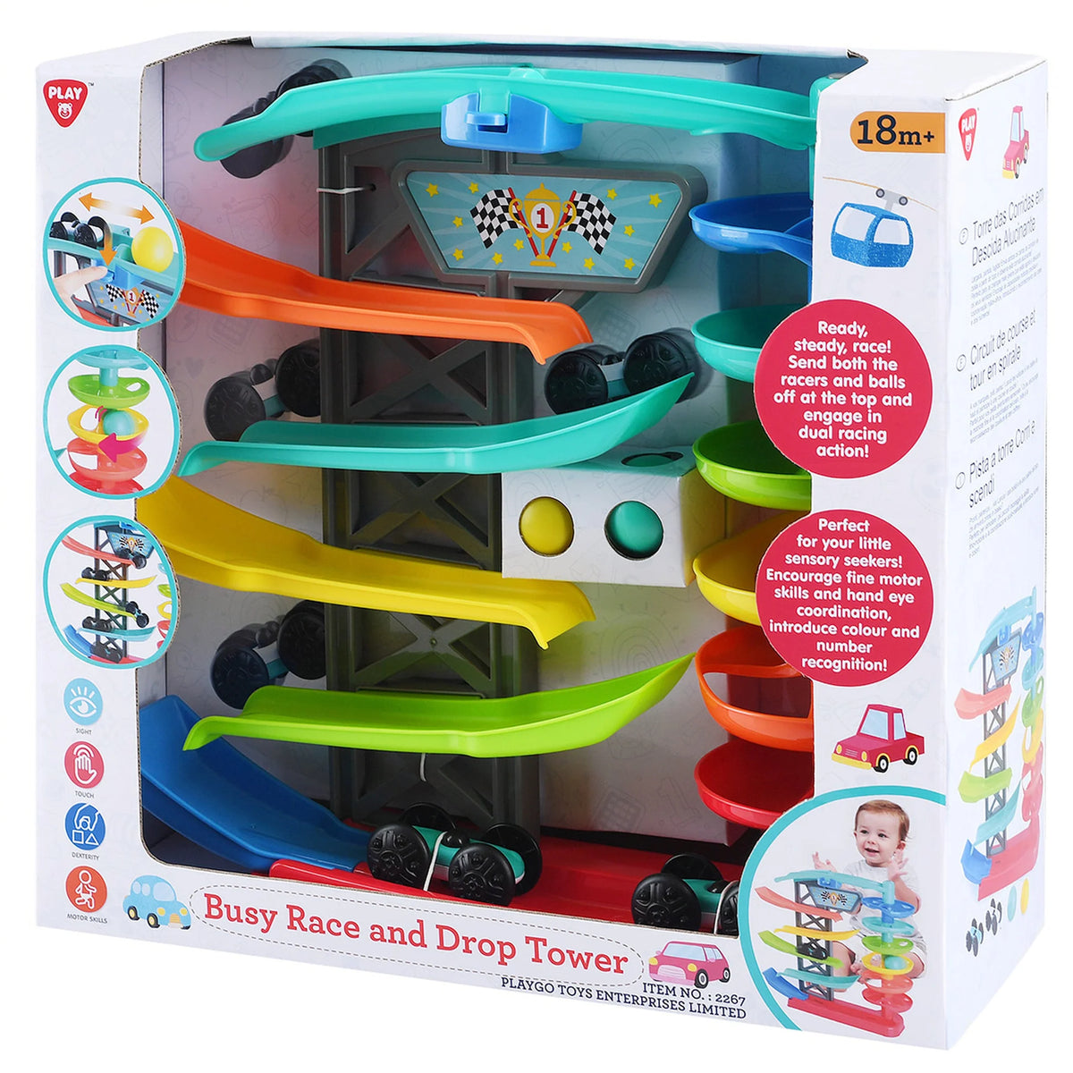 PLAYGO TOYS ENT. LTD. Busy Race and Drop Tower Set