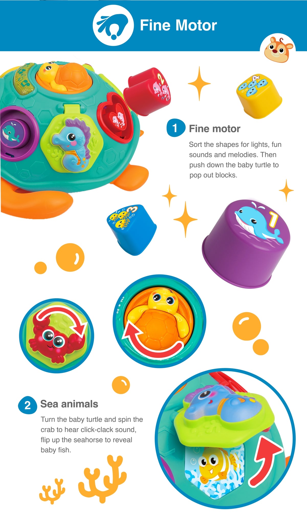 Winfun Pull Along Sort &#39;N Learn Turtle