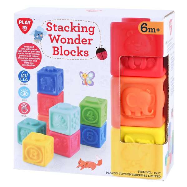 PLAYGO TOYS ENT. LTD. 9pc Stacking Wonder Blocks