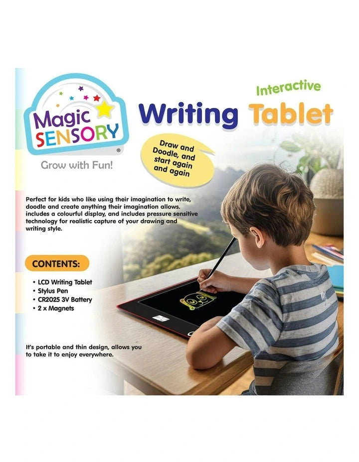 Magic Sensory LCD Interactive Writing Tablet USB Re-chargeable Draw &amp; Doodle Red