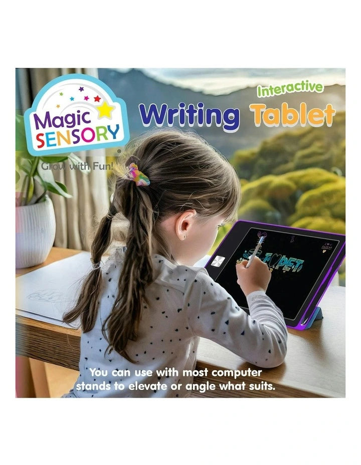 Magic Sensory LCD Interactive Writing Tablet USB Re-chargeable Draw &amp; Doodle Purple