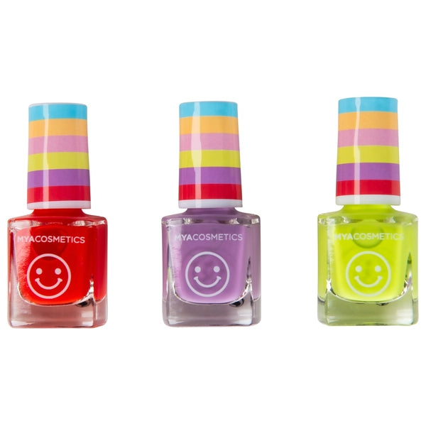MYA Cosmetics Nail Polish 3 Pack - Red, Purple, Green