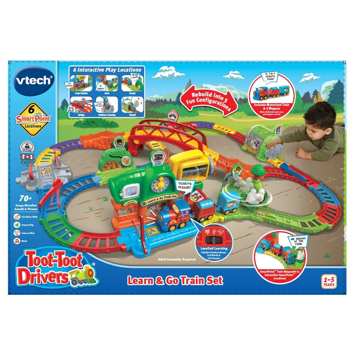 Vtech Toot Toot Drivers Learn &amp; Go Terrific Train Set req 3 x AAA batteries