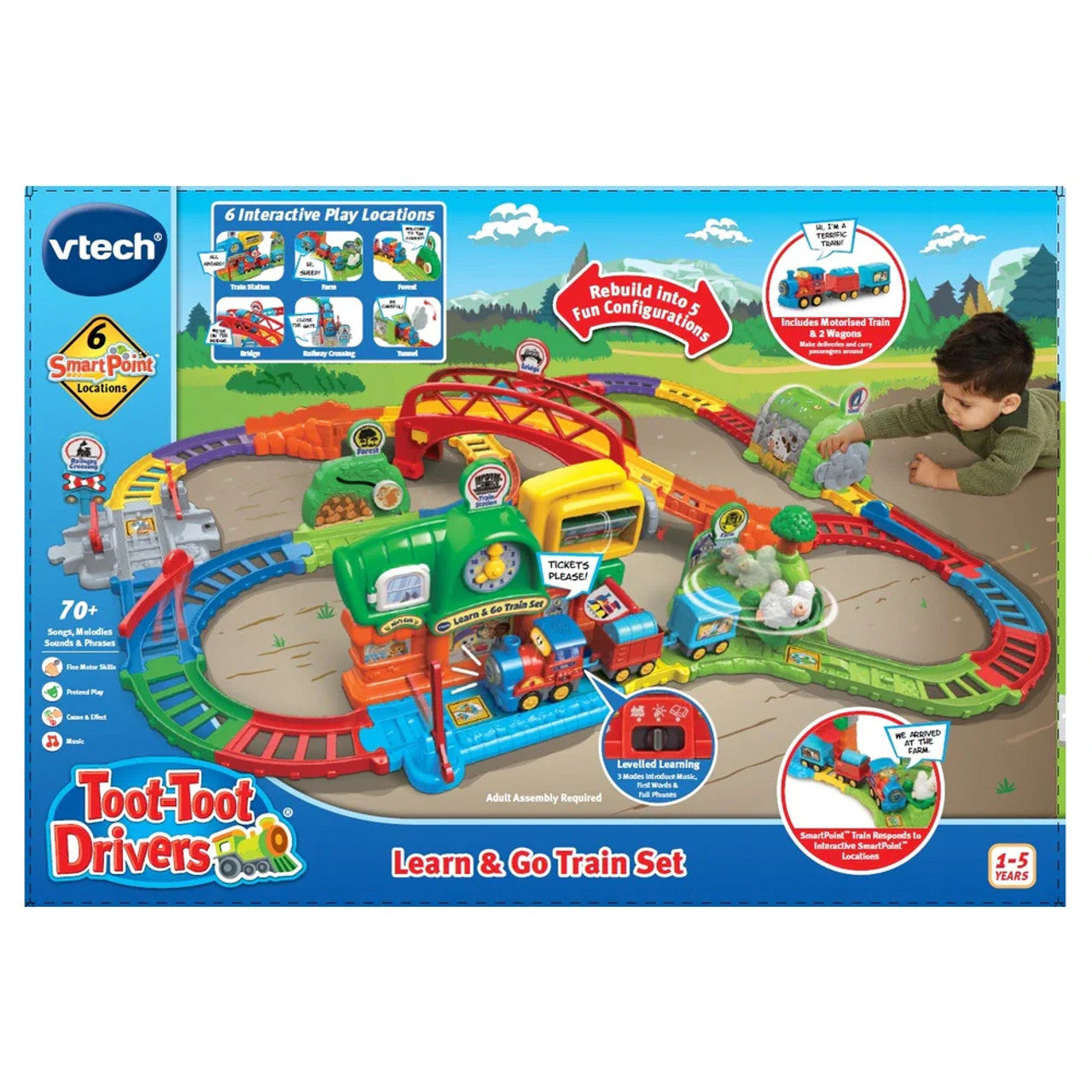Vtech Toot Toot Drivers Learn & Go Terrific Train Set req 3 x AAA batteries