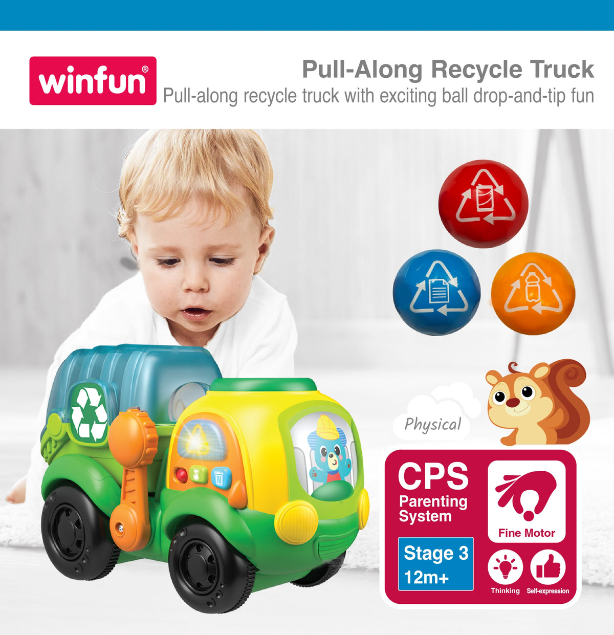 Winfun Go Green Pull-Along Recycle Truck