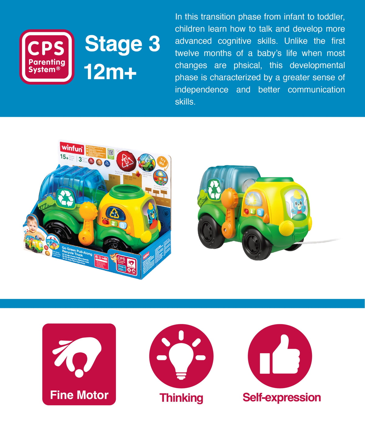Winfun Go Green Pull-Along Recycle Truck