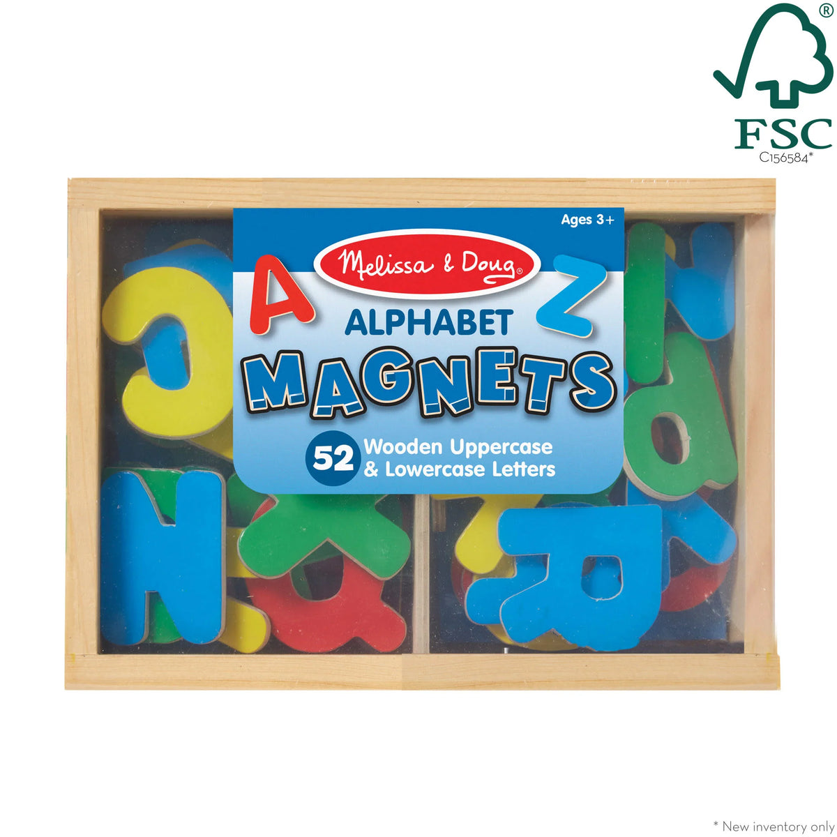 M&amp;D 448 Magnetic Wooden Alphabet 52Pce