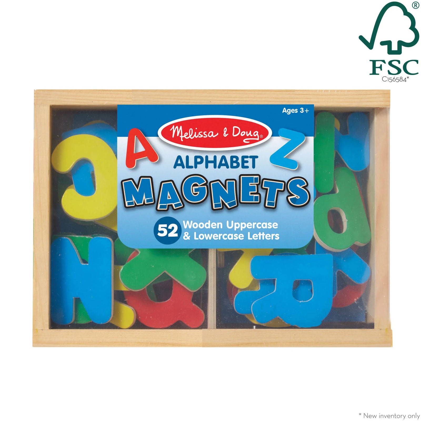 M&D 448 Magnetic Wooden Alphabet 52Pce