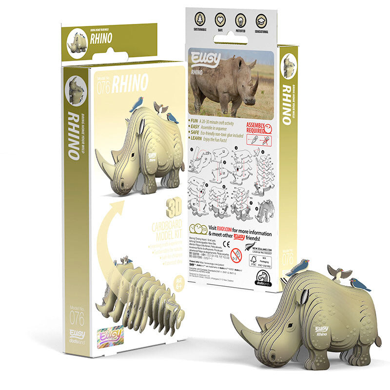 Eugy Cardboard Model Kit Rhino