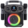 Singing Machine Mini Sparkle Black Bluetooth Karaoke System + 2 Microphones