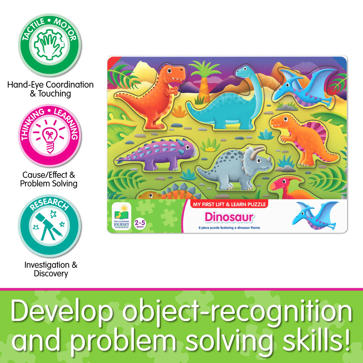 My First Lift &amp; Learn Puzzle - Dinosaurs 8pc