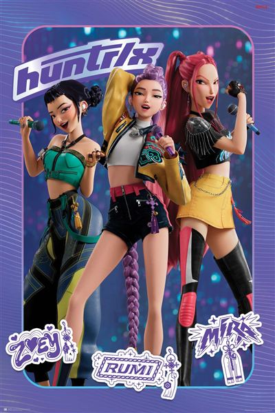 KPop Demon Hunters Poster - Huntrix Stickers (4)