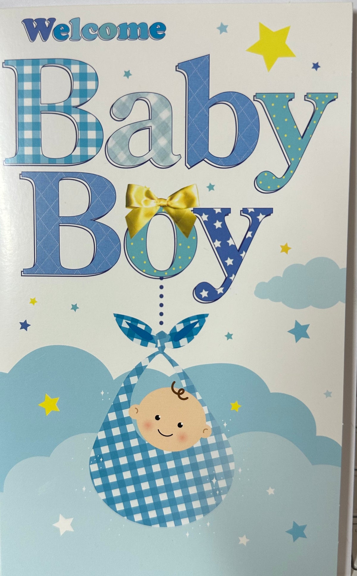 Baby Card - Blue Welcome Baby Boy