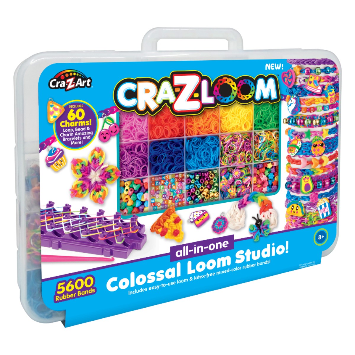 CRA-Z-ART Cra-Z-Loom Colossal Loom Studio Travel Case 5600 Bands