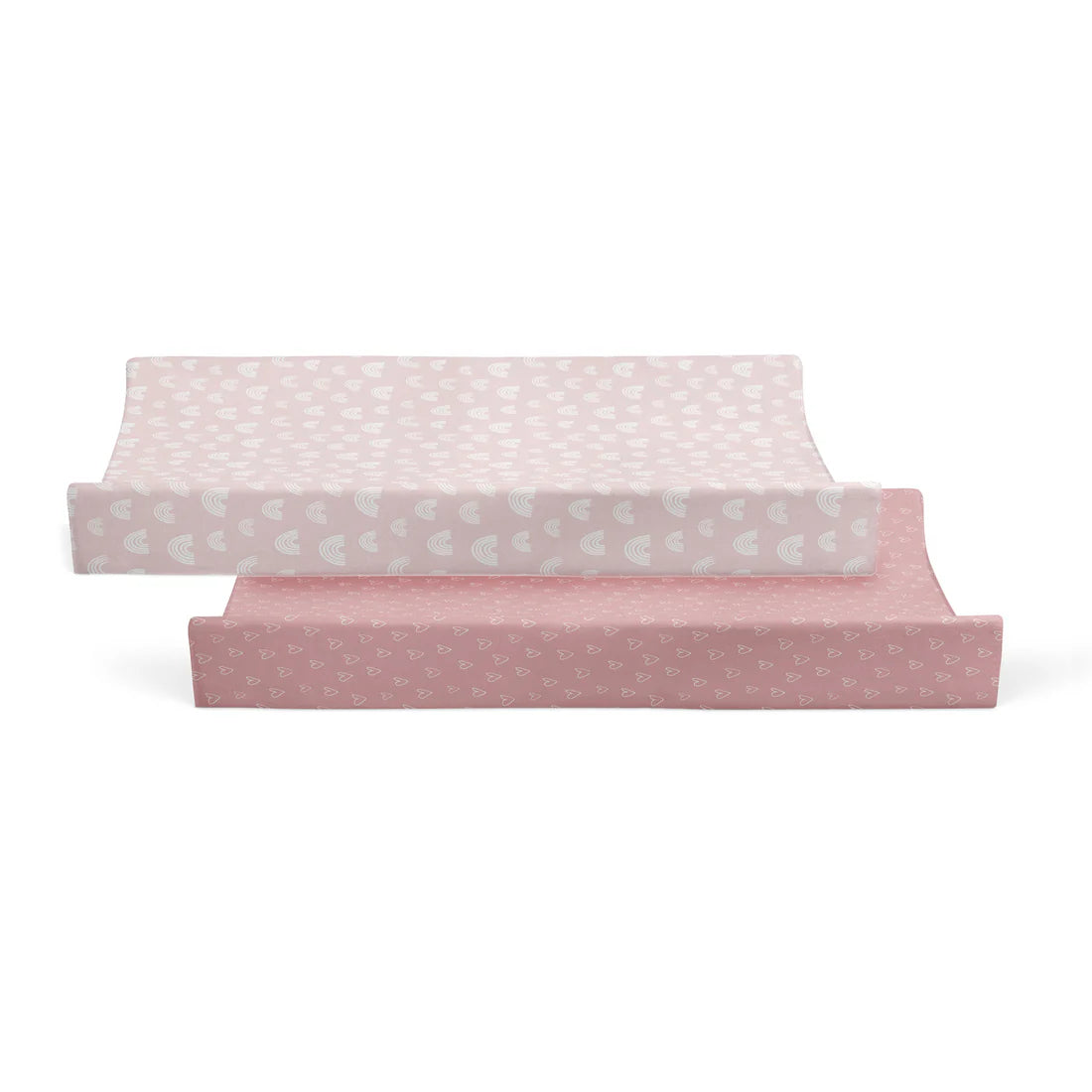 Bubba Blue Nordic 2pk Waterproof Change Pad Covers Dusty Berry/Rose