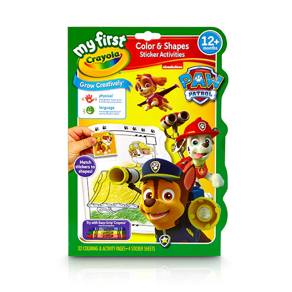 Crayola My First Colour & Shapes Activity Book - Paw Patrol