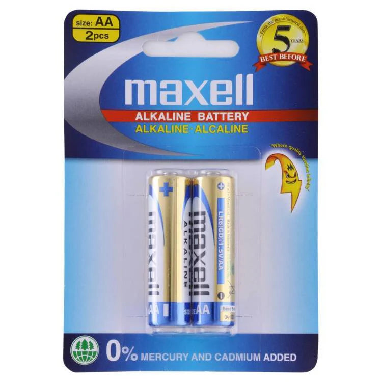 Maxell AA Batteries 2pk