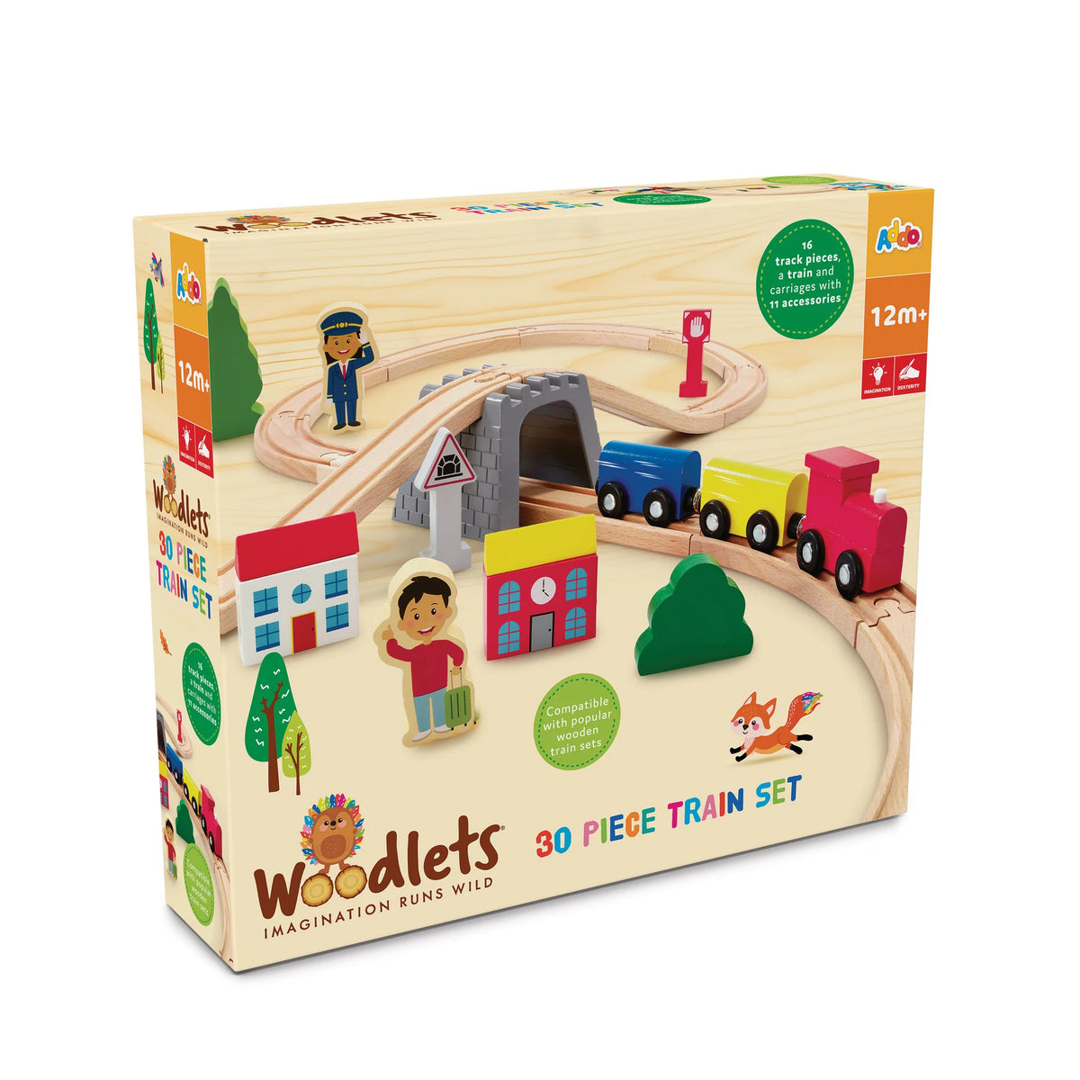Woodlets 30pc Train Set
