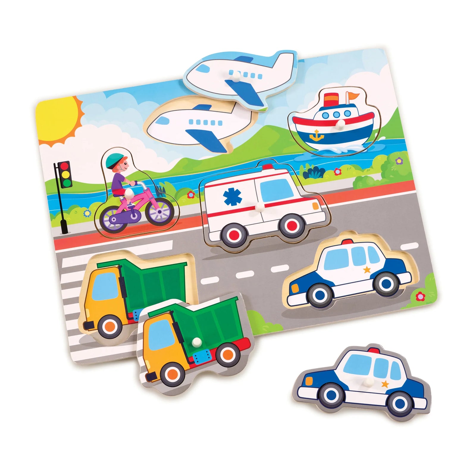 Woodlets Lift & Look Vehicles Puzzle