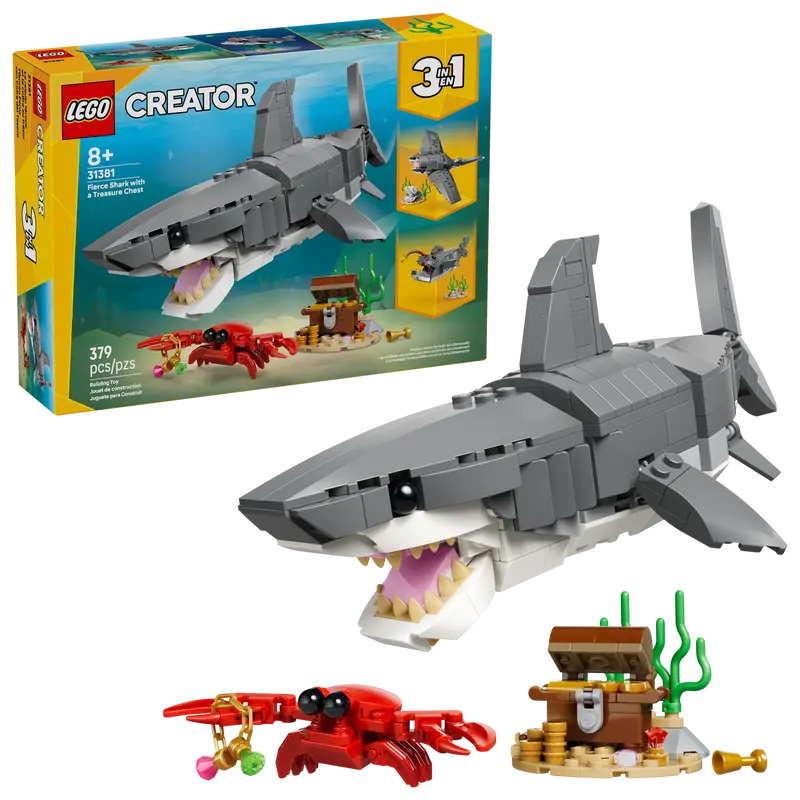 Lego 31381 Creator Fierce Shark with a Treasure Chest