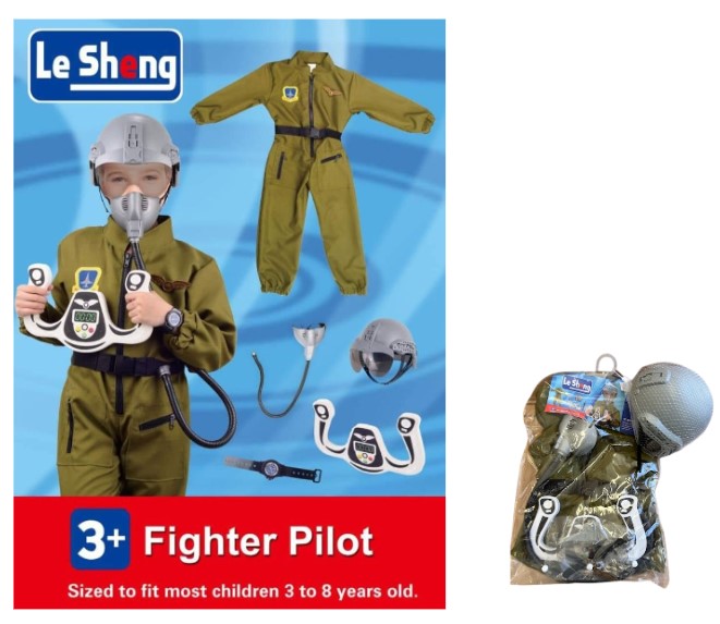 Le Sheng Fighter Pilot Jumpsuit with Helmet