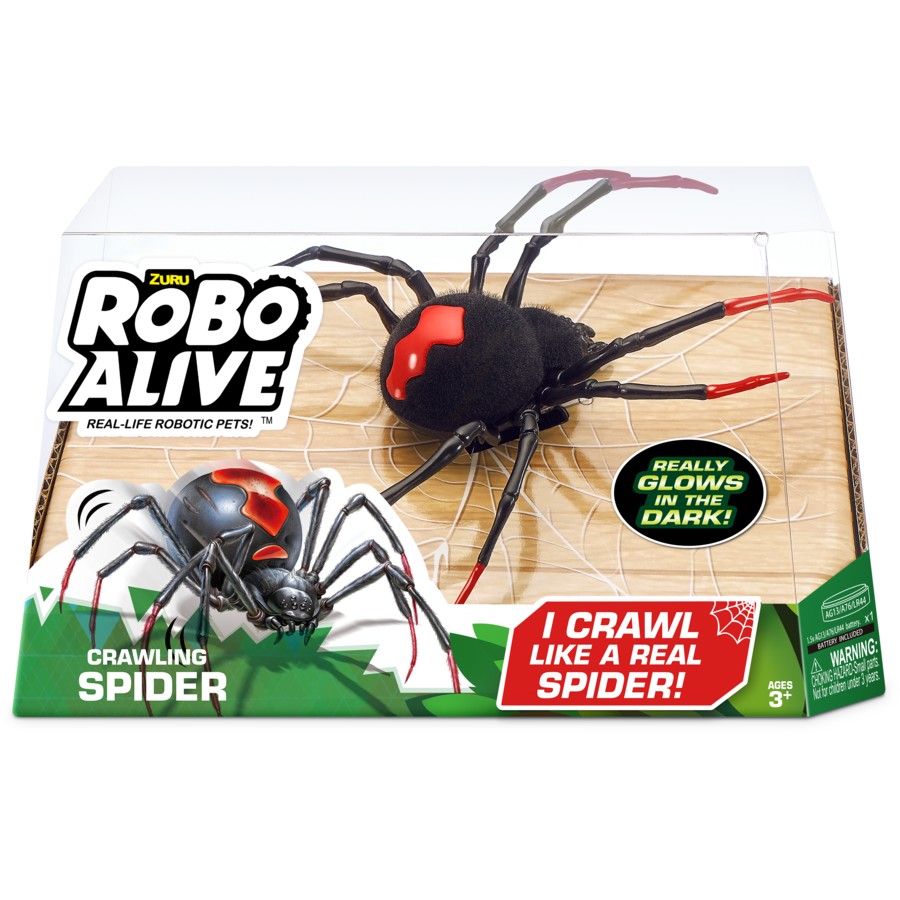 Zuru Robo Alive Robotic Spider Glow In The Dark batteries included