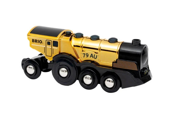BRIO 33630 Mighty Gold Action Locomotive req 2 x AAA batteries