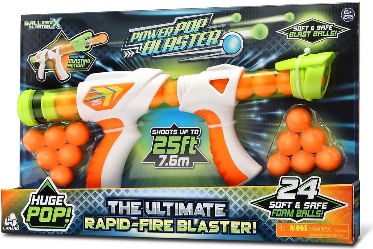 BallistX Power Pop Blaster includes 12 Balls