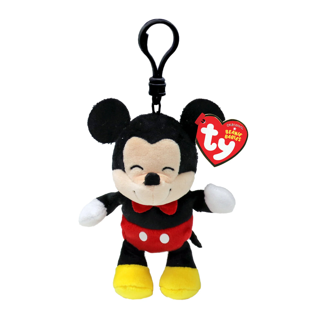 Disney TY Beanie Babies Floppy Clip On - MICKEY MOUSE