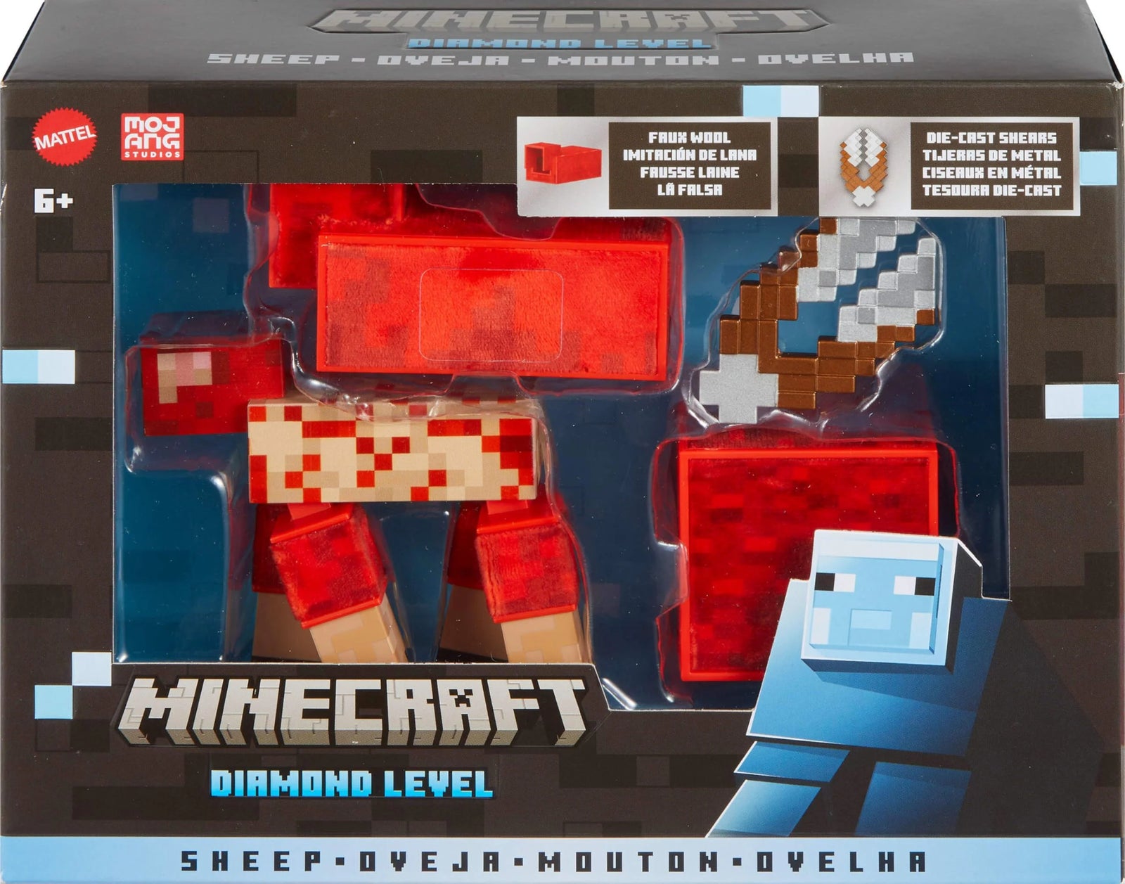 Minecraft Diamond Level Sheep Figure