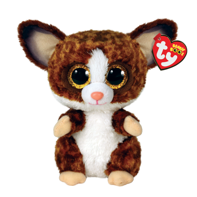 TY Beanie Boo Regular Bush Baby Brown BINKY