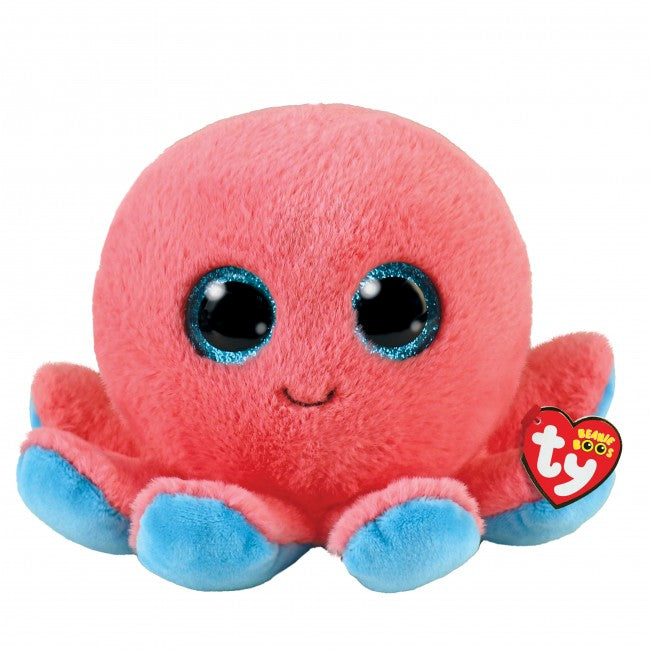 TY Beanie Boos Regular Sheldon Coral Octopus