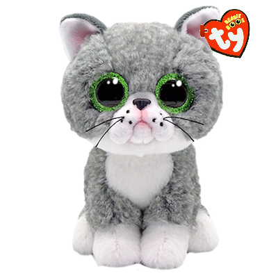 TY Beanie Boo Regular Fergus Gray Cat