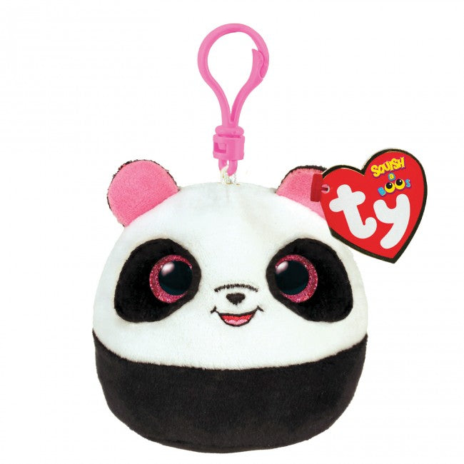 TY Squishy Beanies Panda BAMBOO Clip On