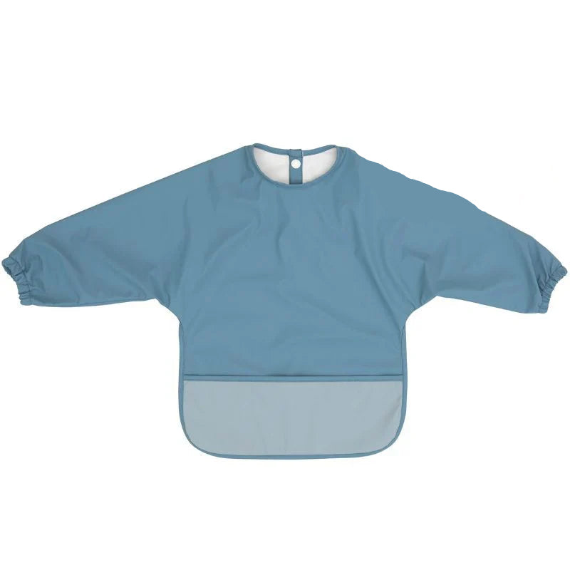 All4Ella Long Sleeve Bib 2 Tone Blue