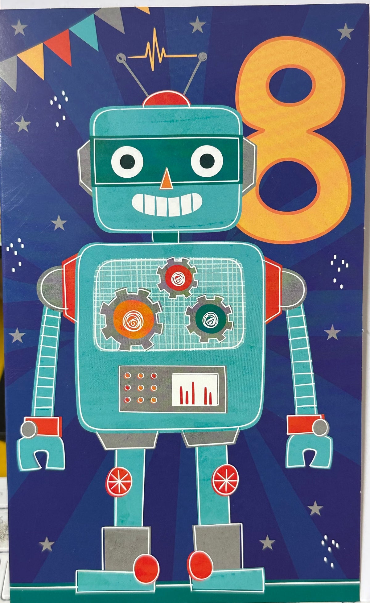 Birthday Card Age 8 Boy Robots