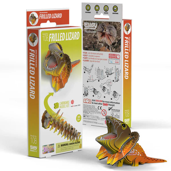 Eugy Cardboard Model Kit Frilled Lizard