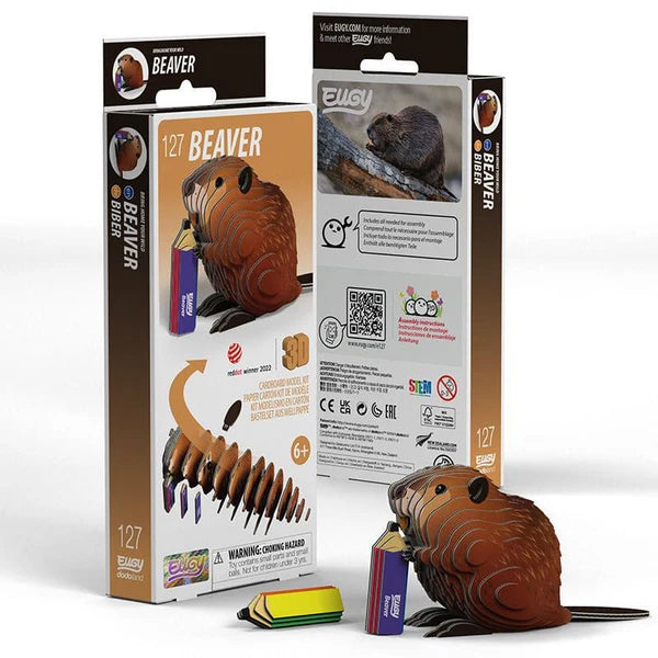 Eugy Cardboard Model Kit Beaver