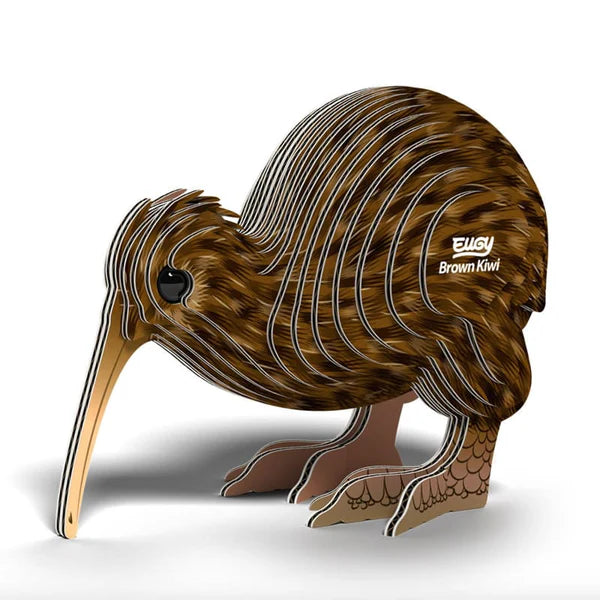 Eugy Cardboard Model Kit Brown Kiwi