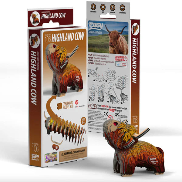 Eugy Cardboard Model Kit Highland Cow