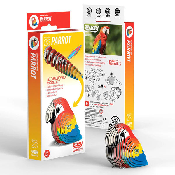 Eugy Cardboard Model Kit Parrot