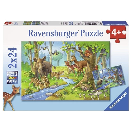 RB09117-1 Cute Forest Animals 2x24pc Puzzles
