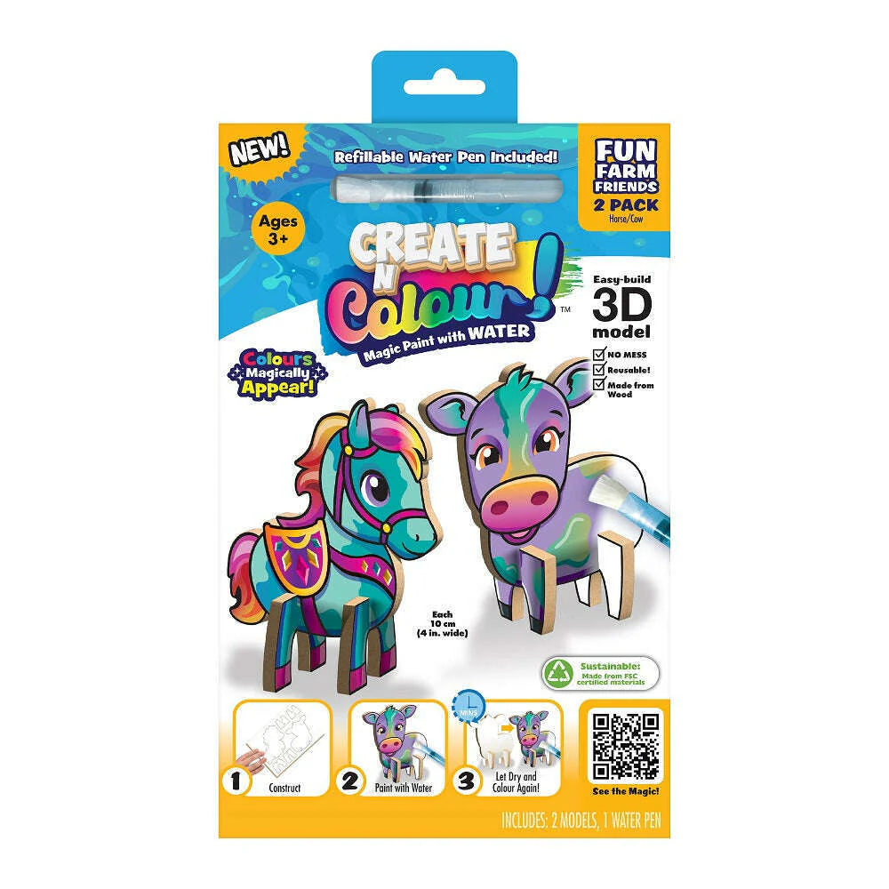 Create N Colour Fun Farm Friends Horse/Cow