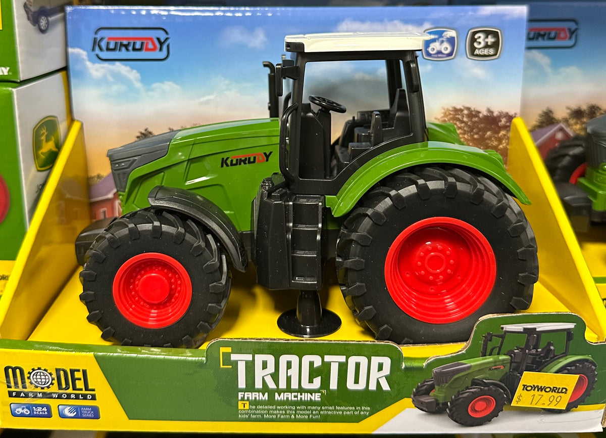 1/24 Free Wheeling Farm Tractor 19cm