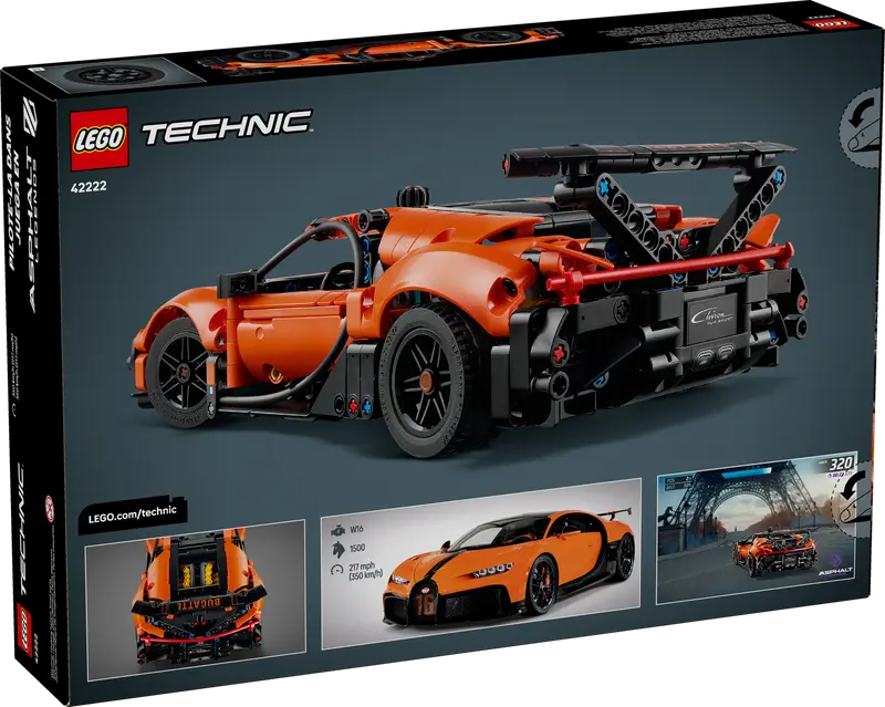 Lego 42222 Technic Bugatti Chiron Pur Sport Hyper Car