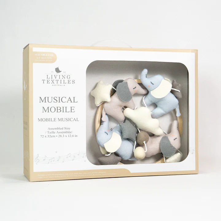 Living Textiles Musical Mobile - Elephant Playtime