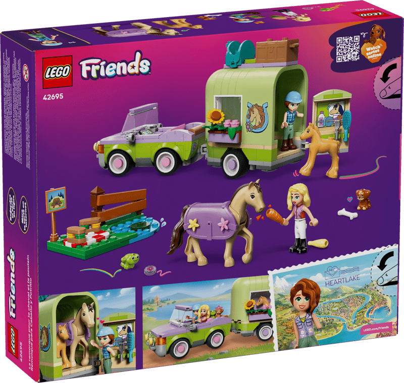 Lego 42695 Friends Horse and Baby Foal Trailer
